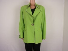 Eva Polini Couture Rhinestone Trim Suit Jacket Size: 16 Green/black Design