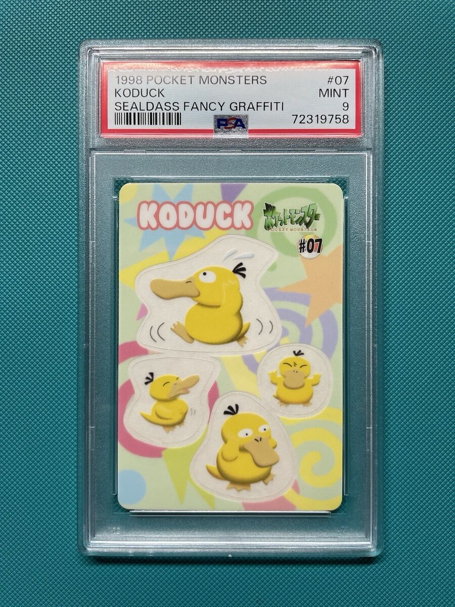 PSA 9 - Psyduck (Koduck) #07 Sealdass Fancy Graffiti 1998 PSA 9 - Psyduck (Koduck) #07 Sealdass Fancy Graffiti 1998