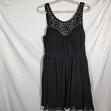 City Triangles Embellished Lace Back Sleeveless Chiffon Fit and Flare Dress 13