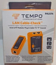Tempo PA1574 LAN Cable Check STP/UTP Cable Tester New Sealed 