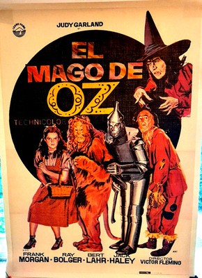 1939 Wizard Of Oz Original Movie Poster Linen 27x39 Spain Cult J. Garland R1982