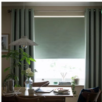 2 for £15 - Habitat Blackout Roller Blinds - Green - 90cm x 160cm