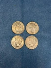 Lot of 4 1923 Peace Dollars - No Mint Mark - UNC Details Cleaned