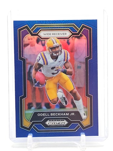 ODELL BECKHAM JR. 2024 PANINI PRIZM DRAFT PICKS FOOTBALL BLUE /199 #8 LSU Q4687