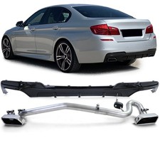 Heckdiffusor Glanz +Duplex V8 Endrohr Umbau passt f�r BMW F10 F11 520 525 530