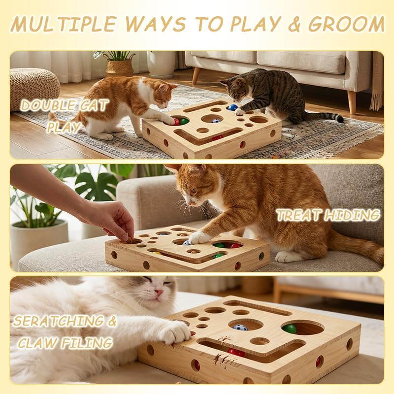 2026 New Cat Scratch Puzzle Enrichment Box Cat Nail File Box