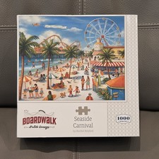 Puzzle 1000 Pieces Seaside Carnival Boardwalk USA Made 2024 Bonus Poster Beach