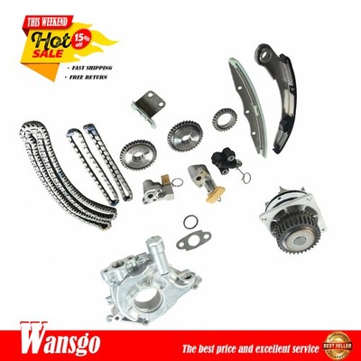 Timing Chain Kit w/ Water+Oil Pump polished For INFINITI FX35 M35 G35 I35 3.5L