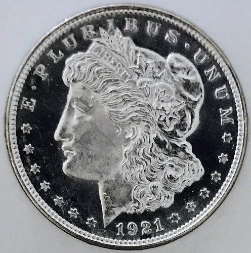 1921 D MORGAN SILVER DOLLAR PL++* SCARCE DATE* PROOF LIKE NR #64798