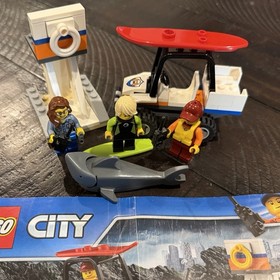LEGO CITY: Coast Guard Starter Set (60163) Retired Complete W/Manual Shark Surf