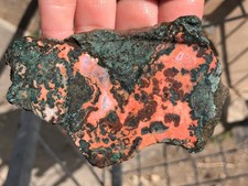 Spherulitic Rhyolite Rough Slab 117g Agate Chrysocolla Quartz Malachite Cuprite