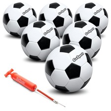 GoSports Classic Soccer Ball 6 Pack - Size 5 - with Premium Pump and Carrying