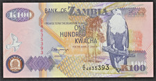 Zambia 1992 100 Kwacha banknote uncirculated condition