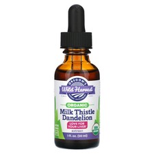 Organic Milk Thistle Dandelion Extract, 1 fl oz 30 ml 