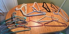 24 Lot  - Big Box USED Hangers- Multi Color - One Size - Various Types - 7 Felt