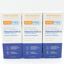 AcneFree Terminator 10 Severe Acne Spot Treatment 3 Pack 1 oz Ea Exp 1/27