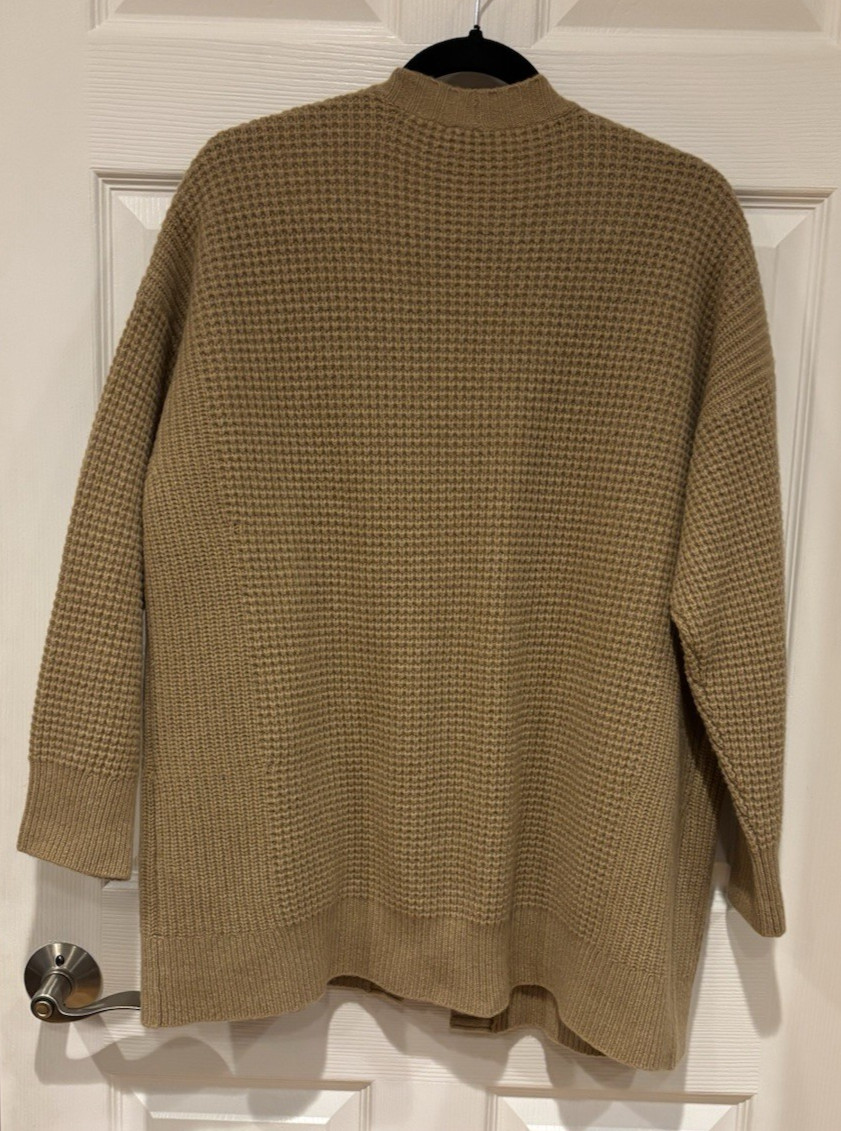 NWT Eileen Fisher Honey Recycled Cashmere Blend Open Cardigan $448 L