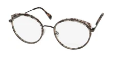 NEW ANDY WOLF 4766 GLASSES FULL-RIM WOMENS 52-19-140 METAL & PLASTIC OVAL BROWN