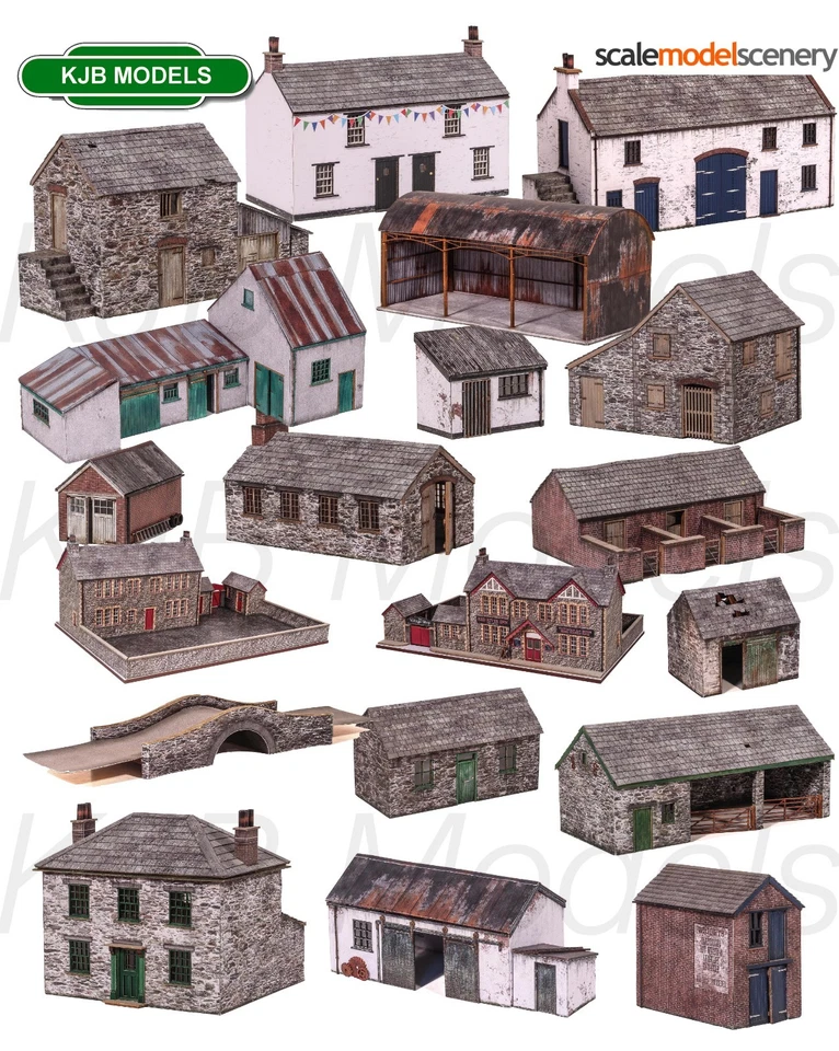 OO Gauge Scale Model Scenery von Peco - Wrapped Laser Cut Kits