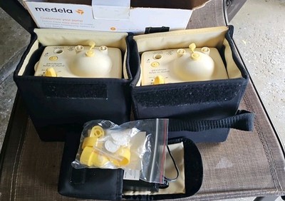 2× Medela Pump In Style Advanced Double Brestpump  Bag With One Power 