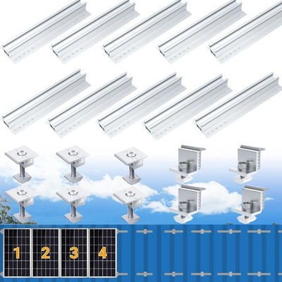 Solarpanel Halterung Trapezblech Flachdach PV Alu Befestigungsschiene Montage DE