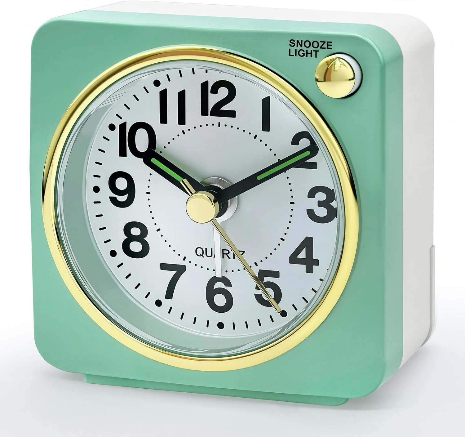 Ultra Small Battery Analog Travel Alarm Clock, Retro Bedside Table Clocks for Be