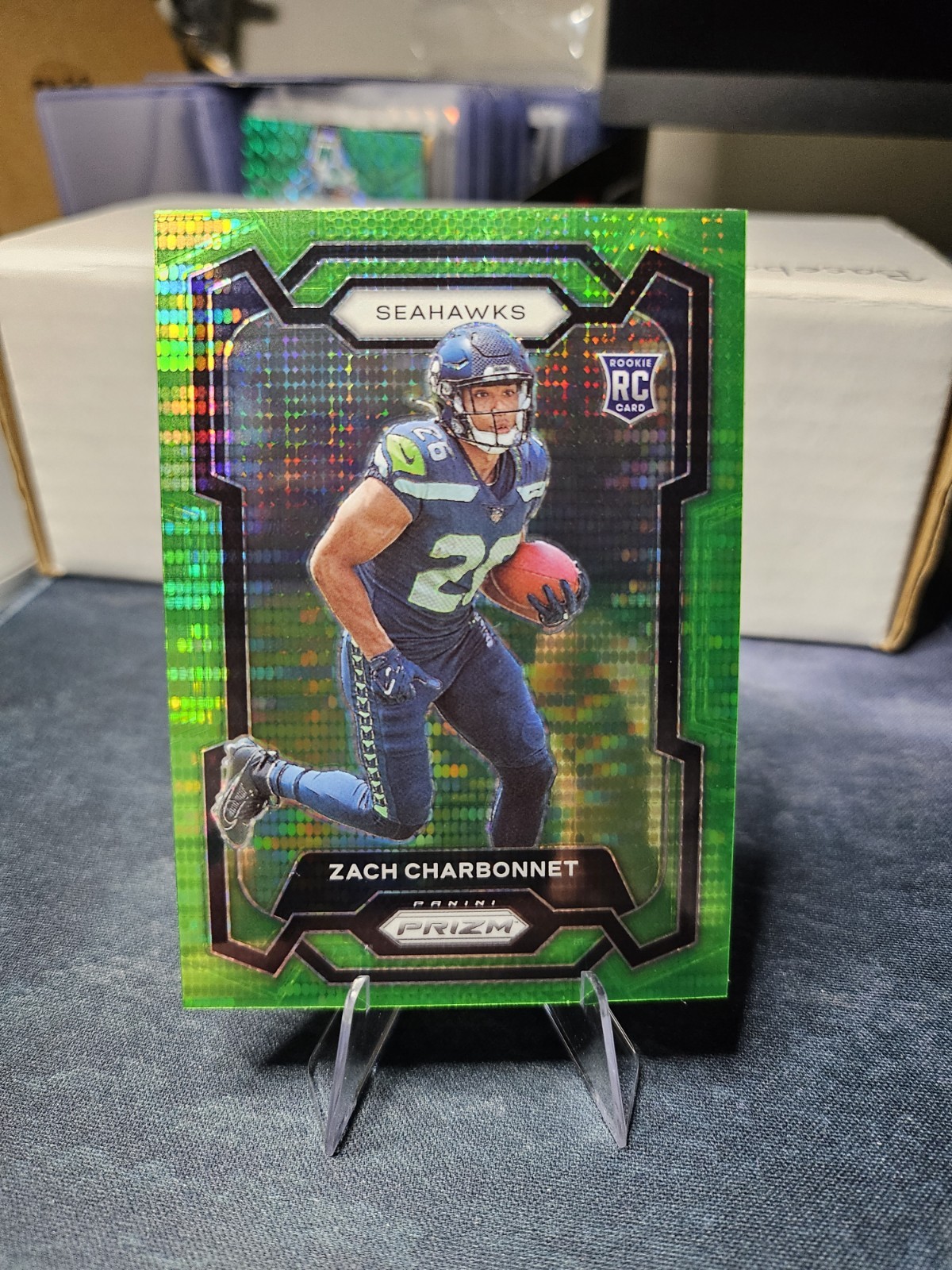 2023 Panini Prizm - Zach Charbonnet Neon Green Pulsar Prizm RC #392