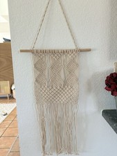 Woven Macrame Decoration Wall Hanging Ivory Art Decor Boho Modern