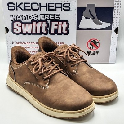 Skechers Relaxed Hands Free Swift Fit Mens 10 Slipon Casual Dress Shoe Brown NWT Skechers “Classic Relaxed Swift-Fit” Men main image 2