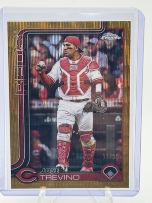 #ad 2025 Topps Chrome Update Series Jose Trevino #USC2 Gold Wave Refractor 50 $4.99