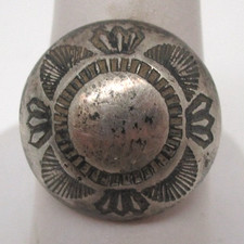 RARE 1930s Sterling Silver Austin Wilson Hand Forged Dome Ring Size 8