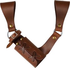 Mythrojan Genuine Leather Sword Frog - Medieval Belt Holster for LARP, Cosplay