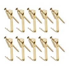 Picture Hangers w Nails - Photo Frame Hanging Hooks Kit - Holds 10 lbs - 100Pcs