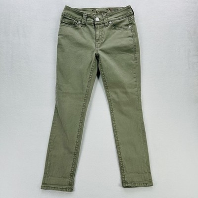 Seven7 Jeans Womens 4 Green Starlette Crop Skinny Stretch Twill Pants Casual