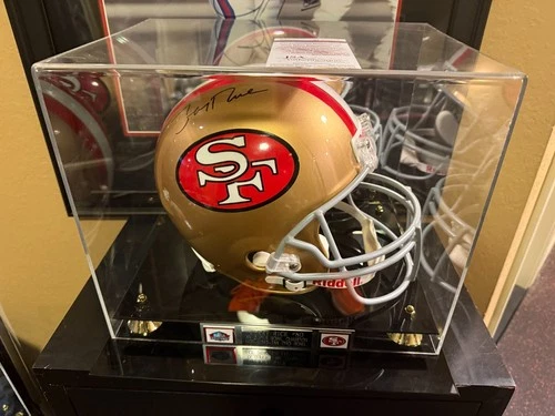 Jerry Rice SF 49ers Signed Autographed Full Size Helmet Rep JSA COA/ WITH CASE