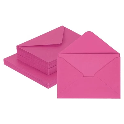 50 feuilles cartonnées 5.9x7.9" avec enveloppe, rose, pour scrapbooking - Photo 1/4