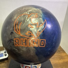 Brunswick Rhino Blue/Silver 1st quality BOWLING ball 13 LB SINGLE DRILL