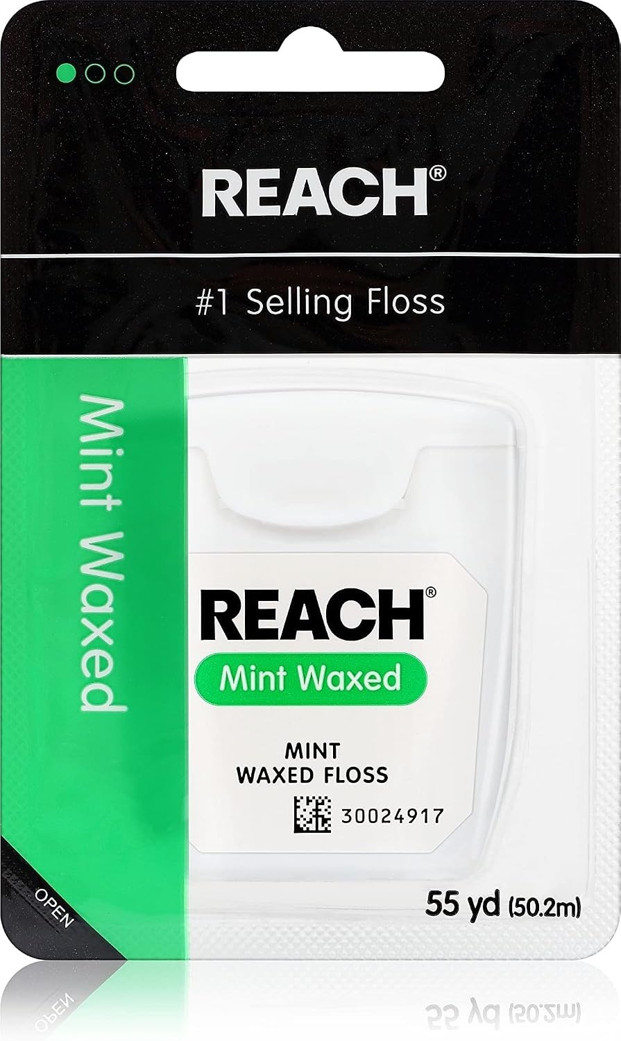 Waxed Mint Dental Floss 55 yd Shred Resistant Smooth Oral Care Floss