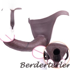 25.5cm/10.03 Inch Long Penis Sleeve with T-Back Pants Silicone Male Thong Men