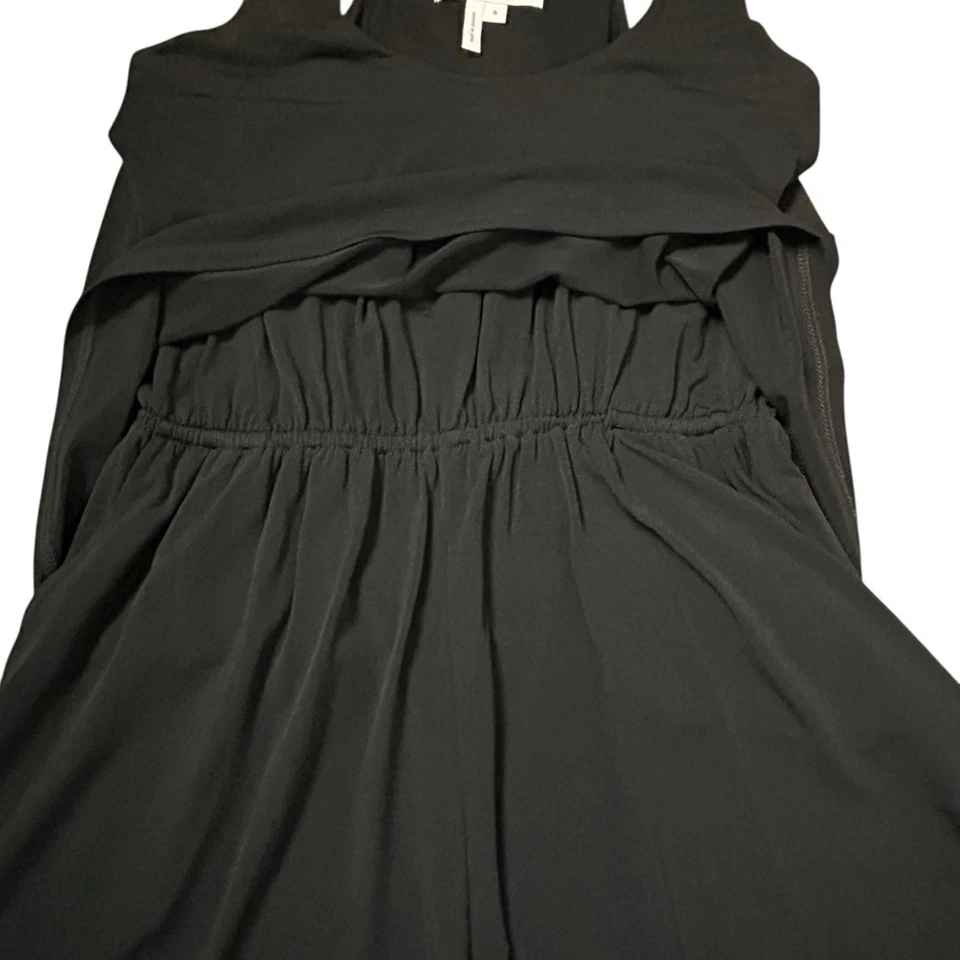 Mameluco BCBGeneration para mujer talla S negro encaje sin mangas superposición delicado elástico polietileno Foto 4 de 4