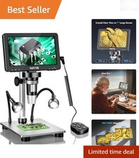 7-Inch LCD Digital Microscope 1200X Magnification Coin PCB Jewelry Repair