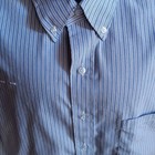 Vintage 1980s Work Shirt Mens Union XL 17.5-32 American Made Striped Oxford