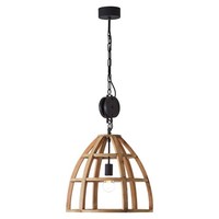 Pendelleuchte Matrix Nature Antik Holz Schwarz Korund Ø47Cm Max. 60W E27 Lampe