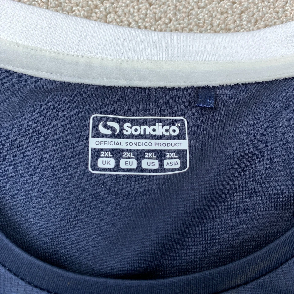Sondico Performance Activewear Shirt Men's 2XL Short Sleeve Navy Crew Neck - Image 3 of 4