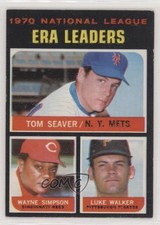 1971 O-Pee-Chee League Leaders Tom Seaver Wayne Simpson Luke Walker #68 HOF sd0