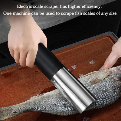 Portable Electric Fish Scaler Seafood Cleaning Tool D1P0 Cleaner Fis Scale X1Z5
