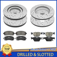 Front Rear Drilled Disc Brake Rotors Pads For 2019 - 2022 Subaru Forester 2.5L