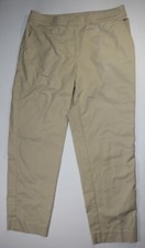 St John Beige Tapered Leg Pants Inseam 27" Size 10