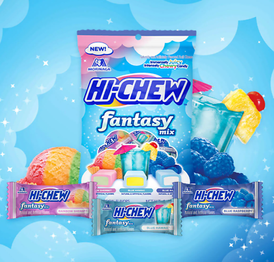 Hi Chew Candy Fantasy Mix - Rainbow Sherbet, Blue Hawaii