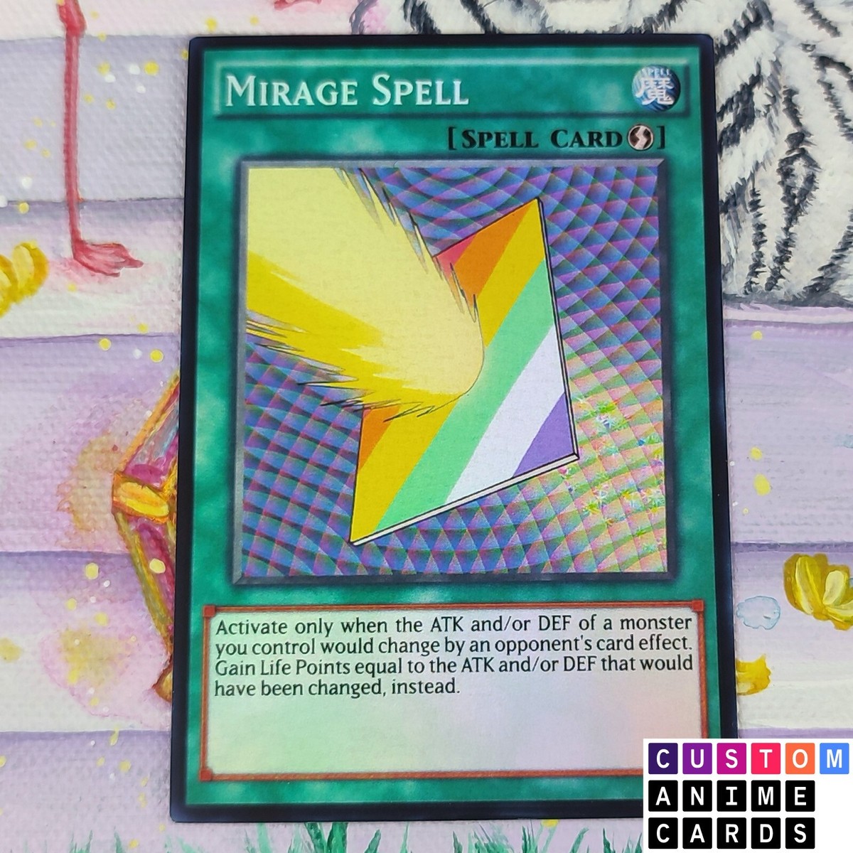 Mirage Spell ANIME EFFECT HOLO card | eBay